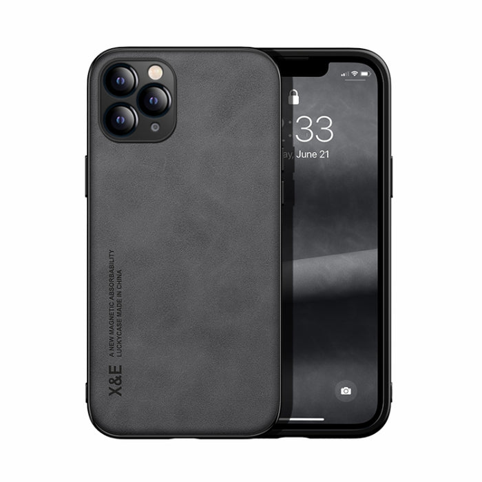 Estuche para teléfono con respaldo de cuero magnético Skin Feel