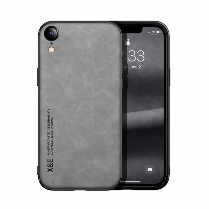 Estuche para teléfono con respaldo de cuero magnético Skin Feel