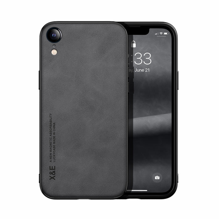 Estuche para teléfono con respaldo de cuero magnético Skin Feel