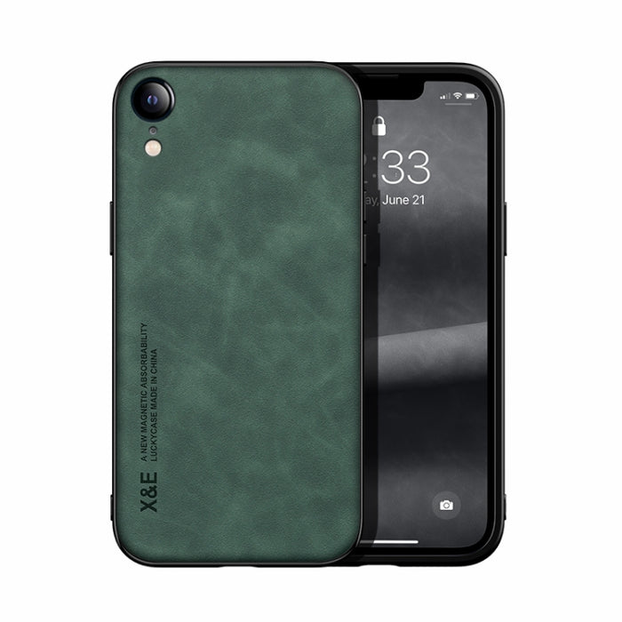 Estuche para teléfono con respaldo de cuero magnético Skin Feel