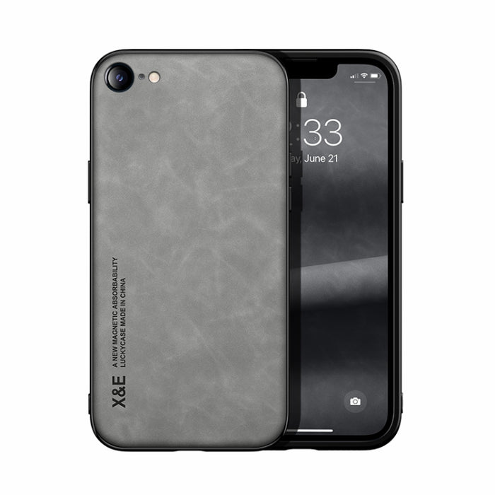 Estuche para teléfono con respaldo de cuero magnético Skin Feel