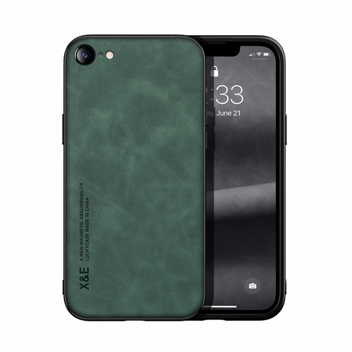 Estuche para teléfono con respaldo de cuero magnético Skin Feel
