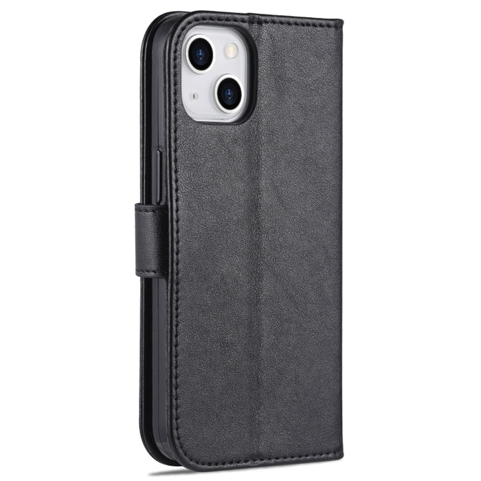 AZNS Estuche de cuero con tapa horizontal con textura de piel de oveja