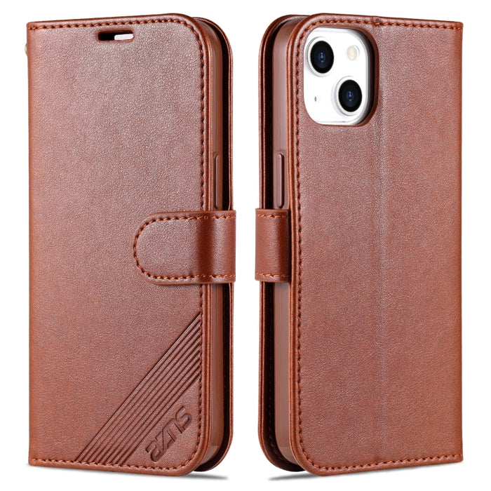 AZNS Estuche de cuero con tapa horizontal con textura de piel de oveja