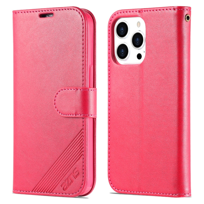 AZNS Estuche de cuero con tapa horizontal con textura de piel de oveja