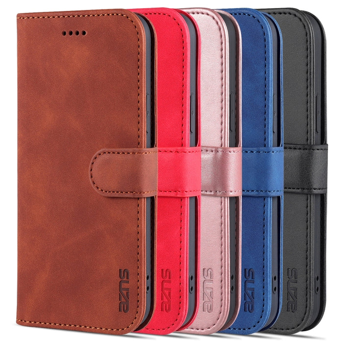 AZNS Skin Feel Calf Texture Funda de cuero con tapa horizontal