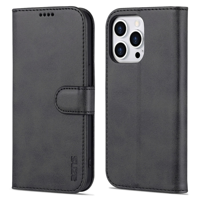 AZNS Skin Feel Calf Texture Funda de cuero con tapa horizontal