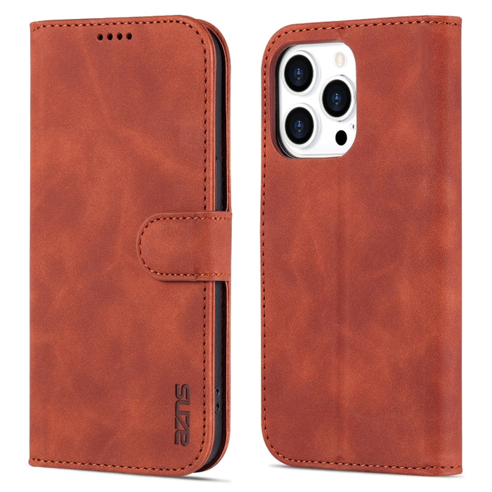 AZNS Skin Feel Calf Texture Funda de cuero con tapa horizontal
