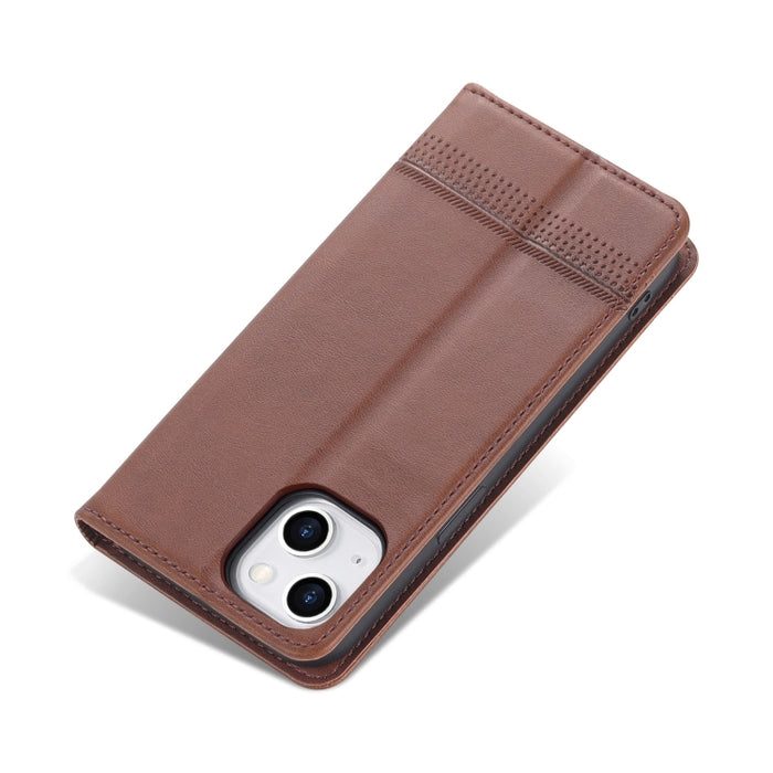 AZNS Funda de cuero con tapa magnética con textura de becerro para teléfono