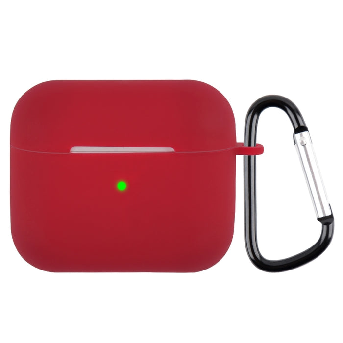 Funda protectora de silicona para auriculares inalámbricos con mosquetón