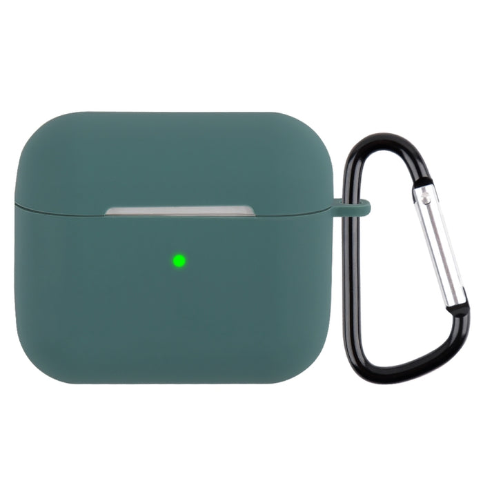 Funda protectora de silicona para auriculares inalámbricos con mosquetón
