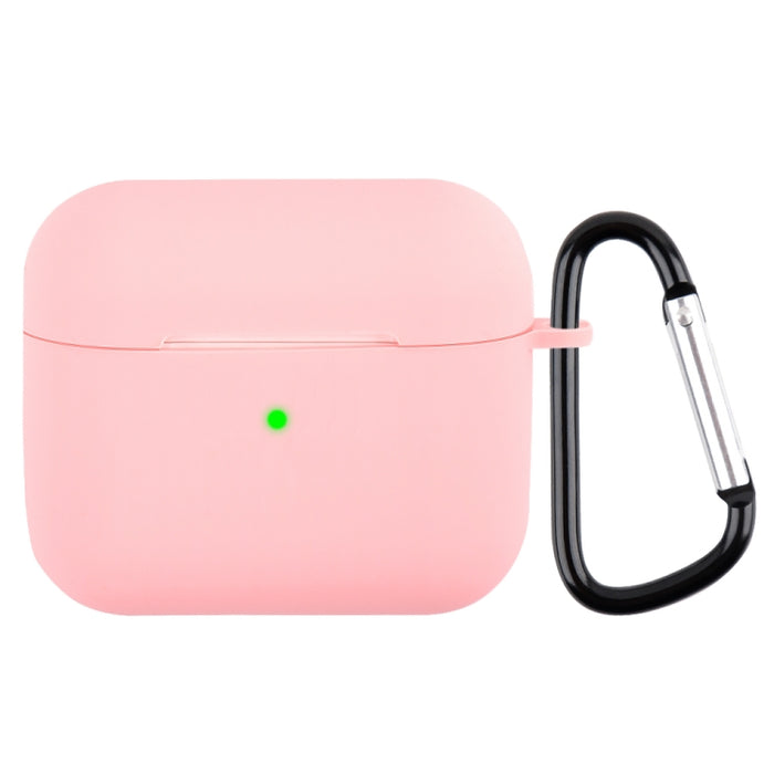 Funda protectora de silicona para auriculares inalámbricos con mosquetón