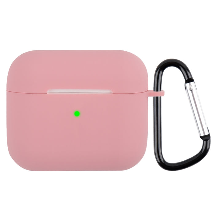 Funda protectora de silicona para auriculares inalámbricos con mosquetón