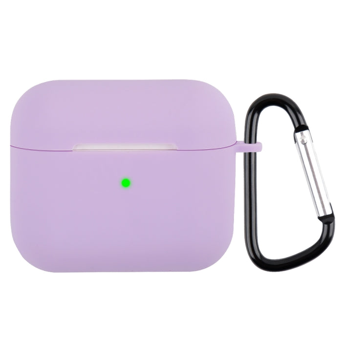 Funda protectora de silicona para auriculares inalámbricos con mosquetón