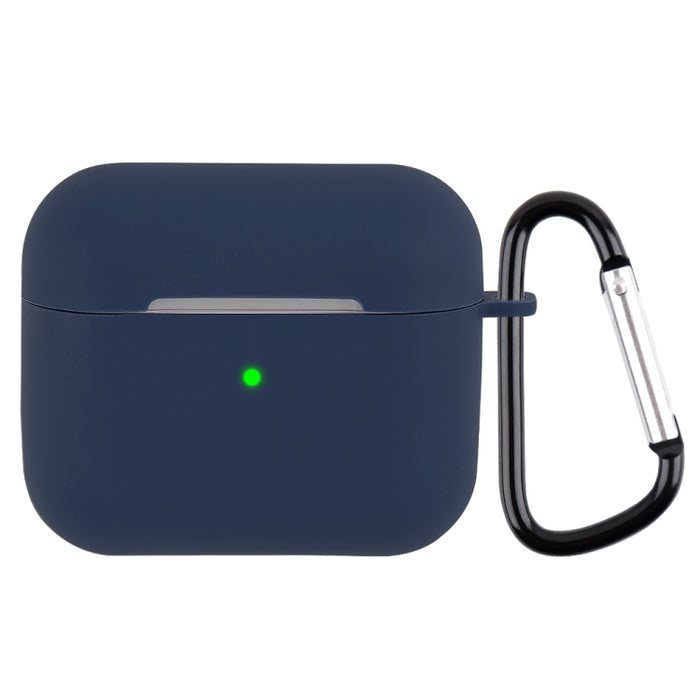 Funda protectora de silicona para auriculares inalámbricos con mosquetón
