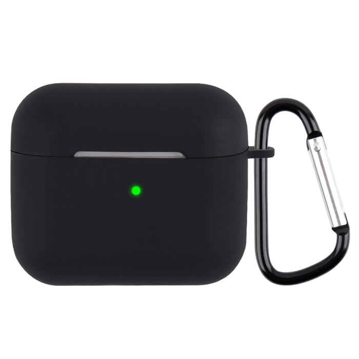 Funda protectora de silicona para auriculares inalámbricos con mosquetón