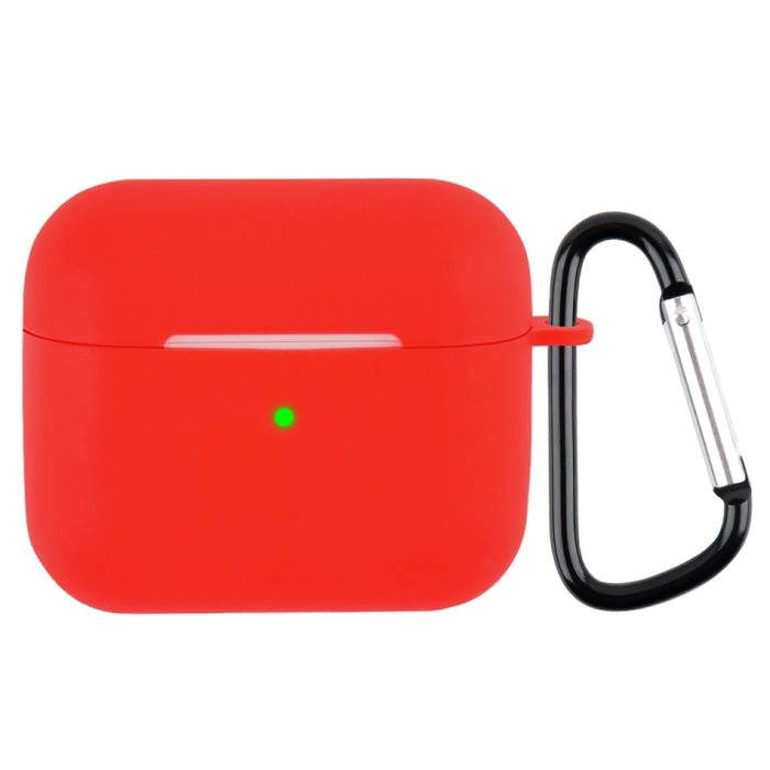 Funda protectora de silicona para auriculares inalámbricos con mosquetón