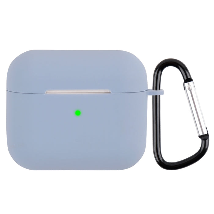 Funda protectora de silicona para auriculares inalámbricos con mosquetón