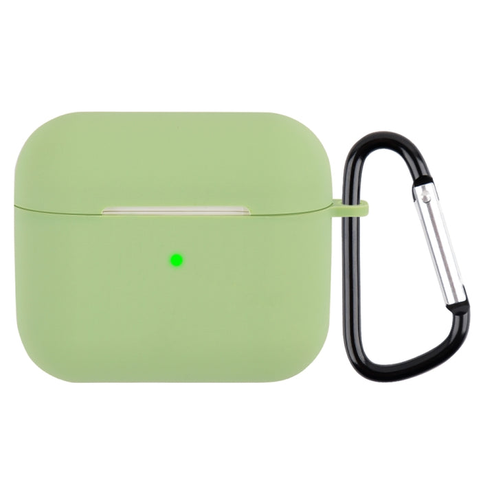 Funda protectora de silicona para auriculares inalámbricos con mosquetón