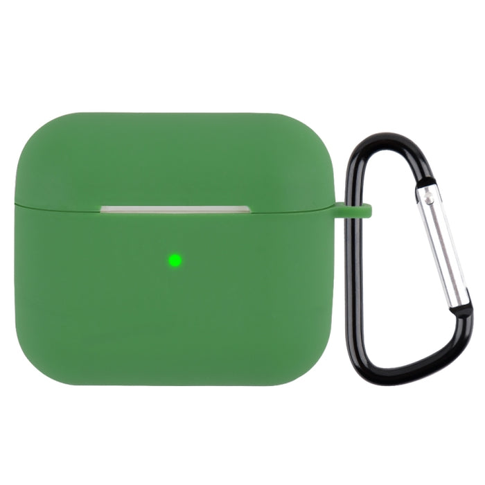 Funda protectora de silicona para auriculares inalámbricos con mosquetón