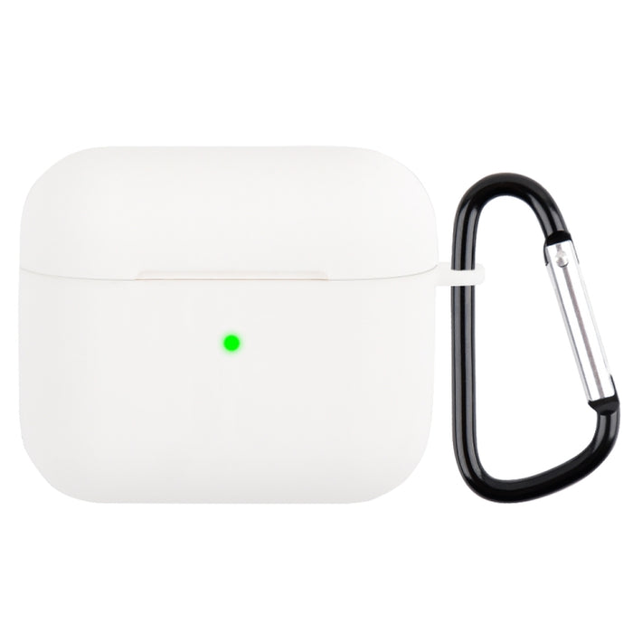 Funda protectora de silicona para auriculares inalámbricos con mosquetón