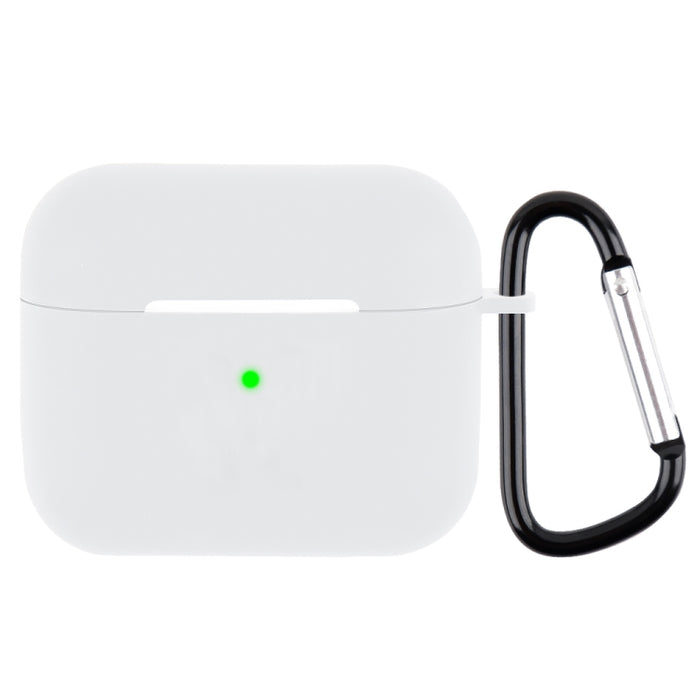 Funda protectora de silicona para auriculares inalámbricos con mosquetón