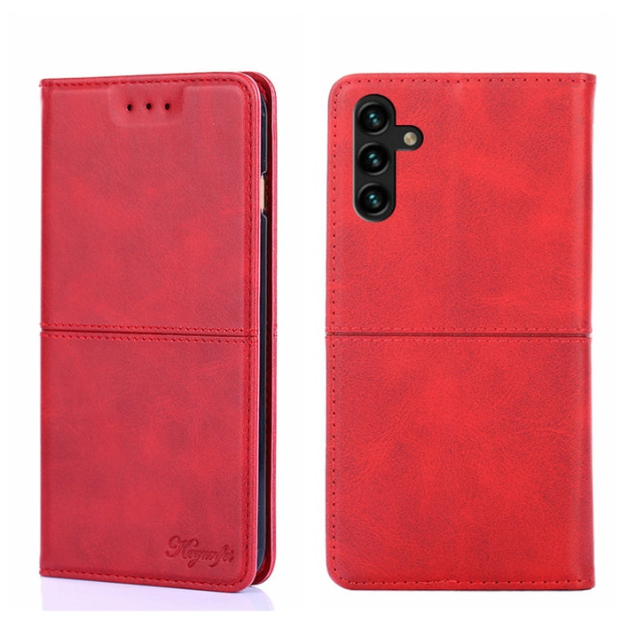 Estuche para teléfono de cuero con tapa horizontal magnética con textura de vaca, For Samsung Galaxy A13 4G, For Samsung Galaxy A13 5G, For Samsung Galaxy A03S 164.2mm, For Samsung Galaxy A03S US Edition165.85mm, For Samsung Galaxy A22 4G              ...