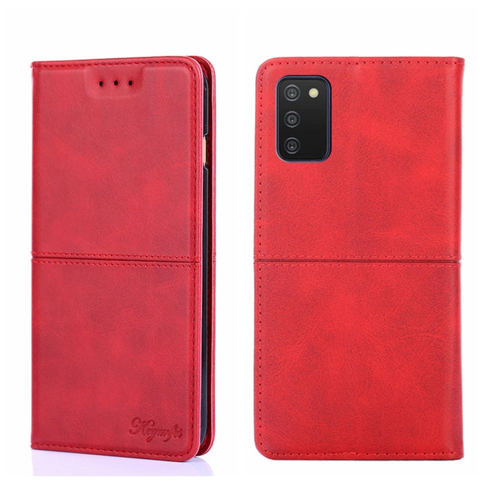 Estuche para teléfono de cuero con tapa horizontal magnética con textura de vaca, For Samsung Galaxy A13 4G, For Samsung Galaxy A13 5G, For Samsung Galaxy A03S 164.2mm, For Samsung Galaxy A03S US Edition165.85mm, For Samsung Galaxy A22 4G              ...
