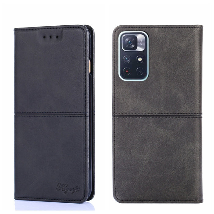 Estuche para teléfono de cuero con tapa horizontal magnética con textura de vaca, For Xiaomi Redmi Note 11 5G/Poco M4 Pro 5G, For Xiaomi Redmi Note 11 Pro 5G/Redmi Note 11 Pro+ 5G, For Xiaomi Mix 4, For Xiaomi Poco M4 5G, For OnePlus 9RT 5G            ...