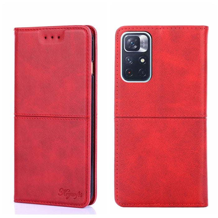 Estuche para teléfono de cuero con tapa horizontal magnética con textura de vaca, For Xiaomi Redmi Note 11 5G/Poco M4 Pro 5G, For Xiaomi Redmi Note 11 Pro 5G/Redmi Note 11 Pro+ 5G, For Xiaomi Mix 4, For Xiaomi Poco M4 5G, For OnePlus 9RT 5G            ...