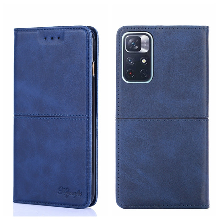 Estuche para teléfono de cuero con tapa horizontal magnética con textura de vaca, For Xiaomi Redmi Note 11 5G/Poco M4 Pro 5G, For Xiaomi Redmi Note 11 Pro 5G/Redmi Note 11 Pro+ 5G, For Xiaomi Mix 4, For Xiaomi Poco M4 5G, For OnePlus 9RT 5G            ...