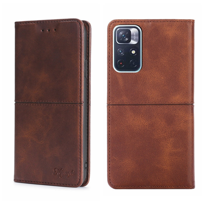 Estuche para teléfono de cuero con tapa horizontal magnética con textura de vaca, For Xiaomi Redmi Note 11 5G/Poco M4 Pro 5G, For Xiaomi Redmi Note 11 Pro 5G/Redmi Note 11 Pro+ 5G, For Xiaomi Mix 4, For Xiaomi Poco M4 5G, For OnePlus 9RT 5G            ...