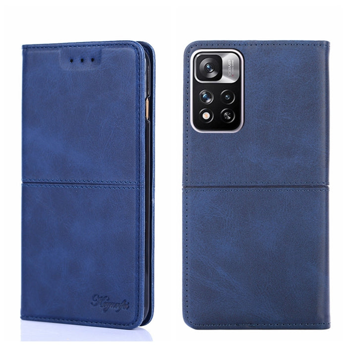 Estuche para teléfono de cuero con tapa horizontal magnética con textura de vaca, For Xiaomi Redmi Note 11 5G/Poco M4 Pro 5G, For Xiaomi Redmi Note 11 Pro 5G/Redmi Note 11 Pro+ 5G, For Xiaomi Mix 4, For Xiaomi Poco M4 5G, For OnePlus 9RT 5G            ...