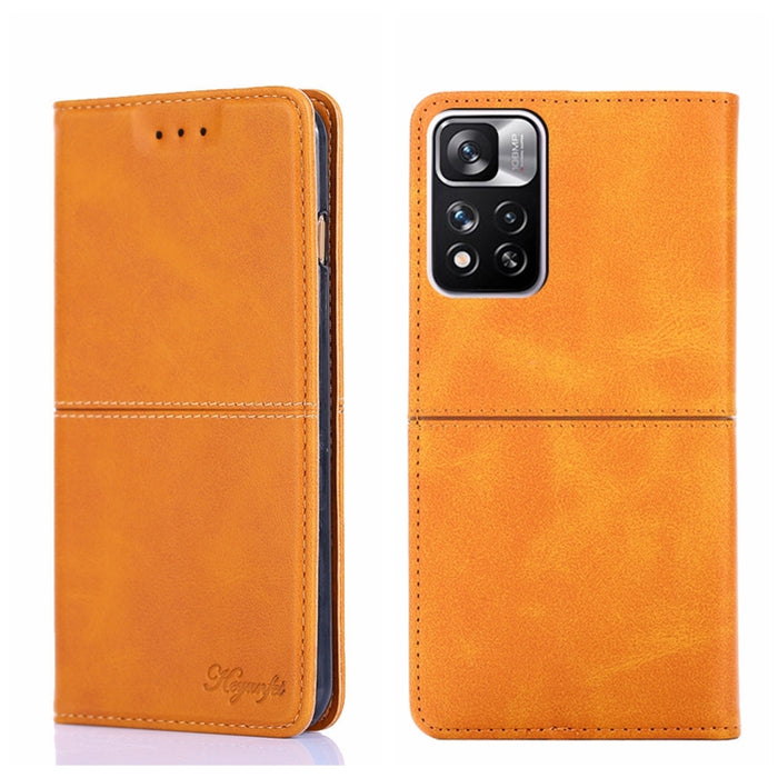 Estuche para teléfono de cuero con tapa horizontal magnética con textura de vaca, For Xiaomi Redmi Note 11 5G/Poco M4 Pro 5G, For Xiaomi Redmi Note 11 Pro 5G/Redmi Note 11 Pro+ 5G, For Xiaomi Mix 4, For Xiaomi Poco M4 5G, For OnePlus 9RT 5G            ...