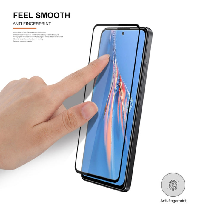 Película de vidrio templado con impresión de seda y pegamento completo mocolo 9H, For Xiaomi Redmi Note 11E Pro, For Xiaomi Redmi 10A, For Xiaomi Redmi 10C, For Xiaomi Redmi K50, For Samsung Galaxy M33, For Samsung Galaxy M53