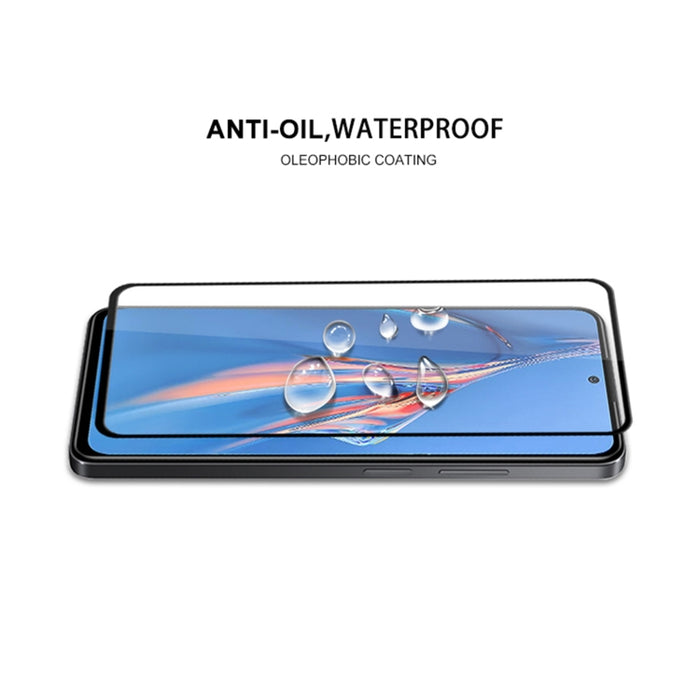 Película de vidrio templado con impresión de seda y pegamento completo mocolo 9H, For Xiaomi Redmi Note 11E Pro, For Xiaomi Redmi 10A, For Xiaomi Redmi 10C, For Xiaomi Redmi K50, For Samsung Galaxy M33, For Samsung Galaxy M53