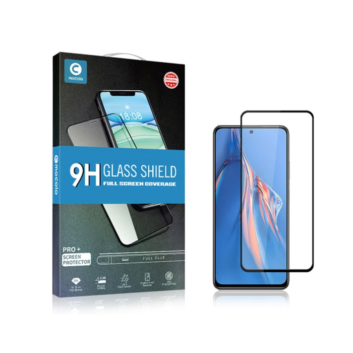Película de vidrio templado con impresión de seda y pegamento completo mocolo 9H, For Xiaomi Redmi Note 11E Pro, For Xiaomi Redmi 10A, For Xiaomi Redmi 10C, For Xiaomi Redmi K50, For Samsung Galaxy M33, For Samsung Galaxy M53
