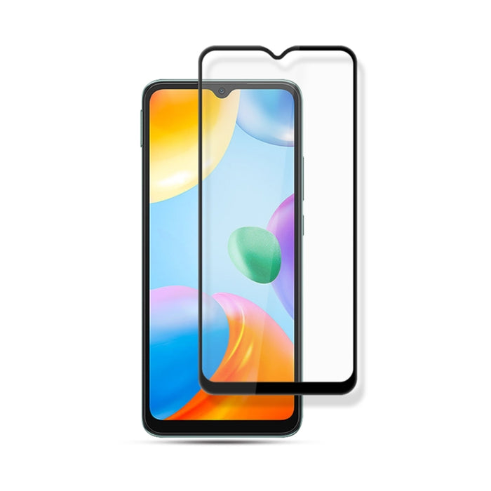 Película de vidrio templado con impresión de seda y pegamento completo mocolo 9H, For Xiaomi Redmi Note 11E Pro, For Xiaomi Redmi 10A, For Xiaomi Redmi 10C, For Xiaomi Redmi K50, For Samsung Galaxy M33, For Samsung Galaxy M53