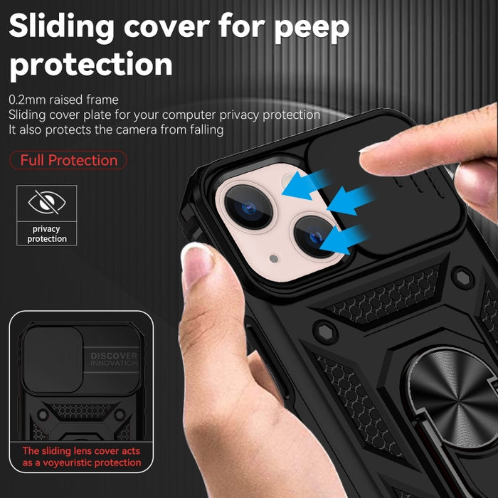 Estuche para teléfono con soporte deslizante Camshield, For iPhone 14, For iPhone 14 Plus, For iPhone 14 Pro, For iPhone 14 Pro Max