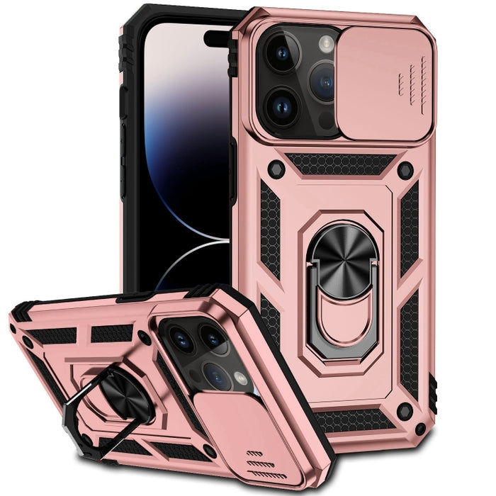 Estuche para teléfono con soporte deslizante Camshield, For iPhone 14, For iPhone 14 Plus, For iPhone 14 Pro, For iPhone 14 Pro Max