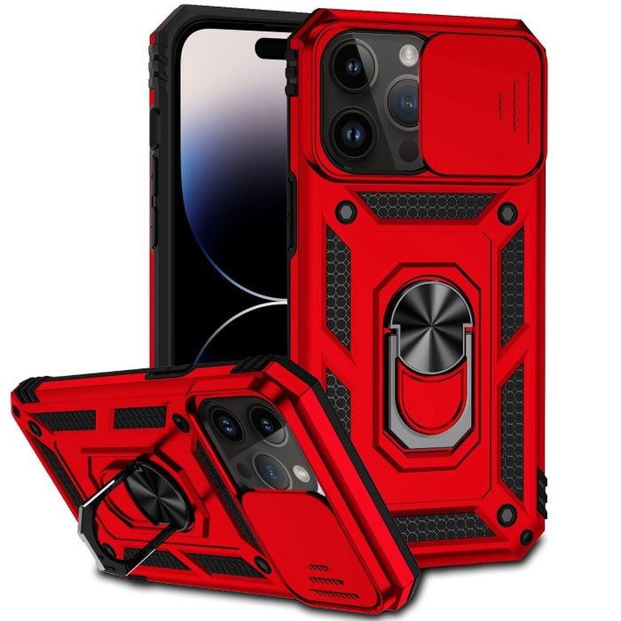 Estuche para teléfono con soporte deslizante Camshield, For iPhone 14, For iPhone 14 Plus, For iPhone 14 Pro, For iPhone 14 Pro Max