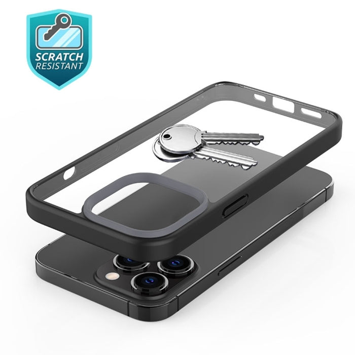 Estuche para teléfono transparente esmerilado híbrido Ming Shield