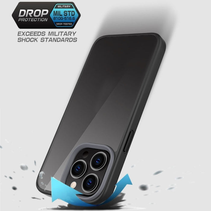 Estuche para teléfono transparente esmerilado híbrido Ming Shield