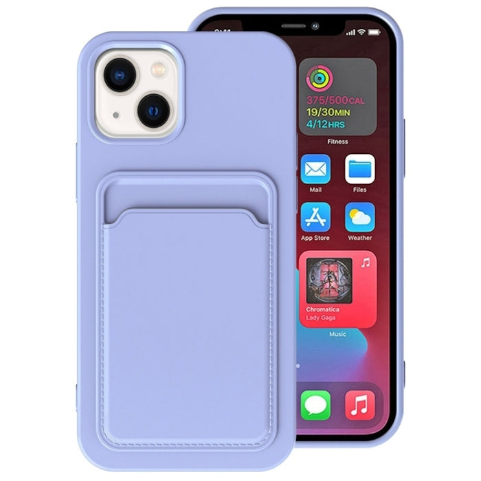 TPU + funda para teléfono con ranuras para tarjetas con forro de franela