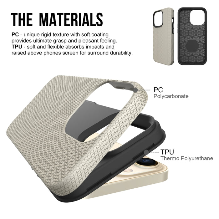 Caja del teléfono con textura de armadura triangular