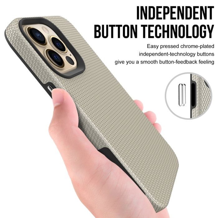 Caja del teléfono con textura de armadura triangular