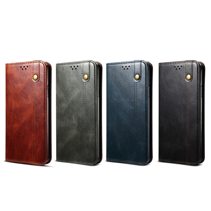 Estuche para teléfono de cuero con textura de caballo loco de cera simple UItra, For Xiaomi Redmi K40S, For Xiaomi Redmi K50 / K50 Pro, For OPPO Realme 9i / A76 / A36