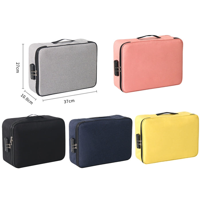 Bolsa de almacenamiento de documentos de tela plegable de múltiples capas de gran capacidad
