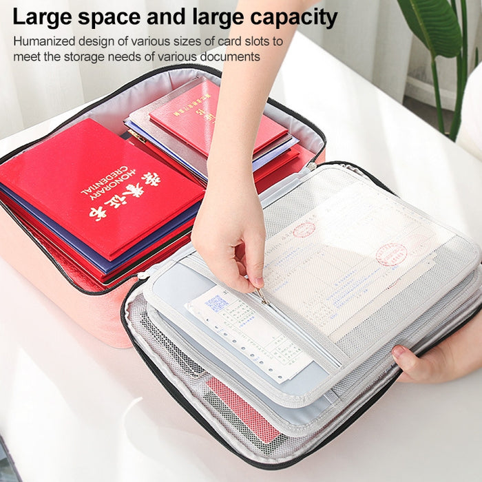 Bolsa de almacenamiento de documentos de tela plegable de múltiples capas de gran capacidad