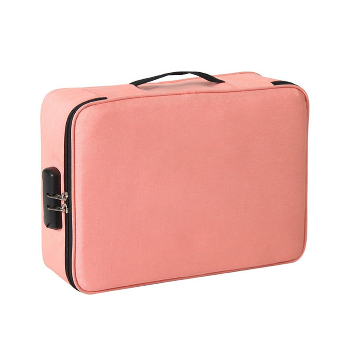 Bolsa de almacenamiento de documentos de tela plegable de múltiples capas de gran capacidad